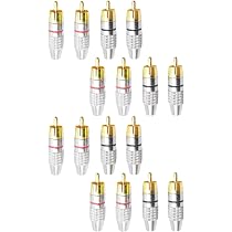 Amazon | shymie 金メッキ RCA プラグ rca 端子 ミキサー ターミナル